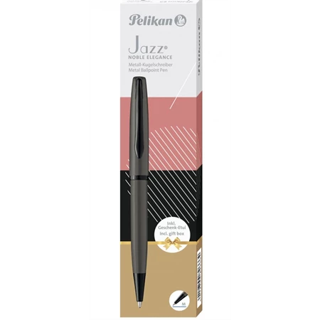 Golyóstoll PELIKAN Jazz Noble Elegance fém, díszdobozban, Stone, kék tollbetéttel