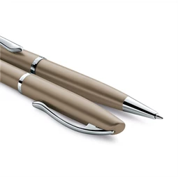 Golyóstoll PELIKAN Jazz Noble Elegance fém, díszdobozban, Taupe, kék tollbetéttel