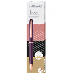 Golyóstoll PELIKAN Jazz Noble Elegance fém, díszdobozban, Viola, kék tollbetéttel