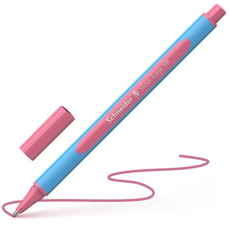 Golyóstoll SCHNEIDER Slider Edge XB 0,7 mm, kupakos pastel flamingó