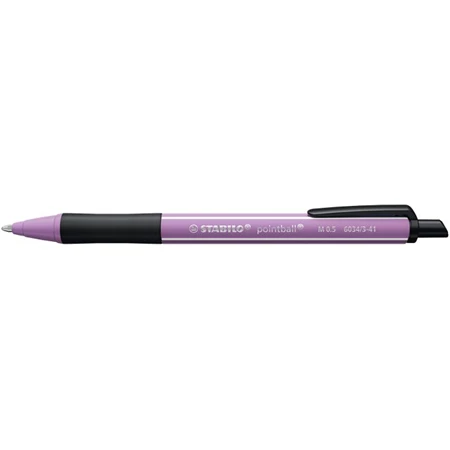 Golyóstoll STABILO Pointball 0,5 mm, M-es nyomógombos, lila