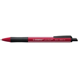 Golyóstoll STABILO Pointball 0,5 mm, M-es nyomógombos, piros