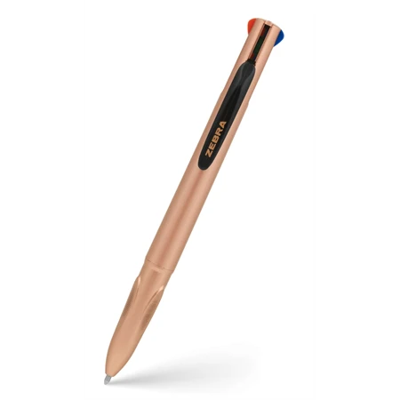 Golyóstoll ZEBRA 4 színű, 4C 0,24 írásvastagság, ROSE GOLD