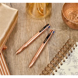 Golyóstoll ZEBRA 4 színű, 4C 0,24 írásvastagság, ROSE GOLD