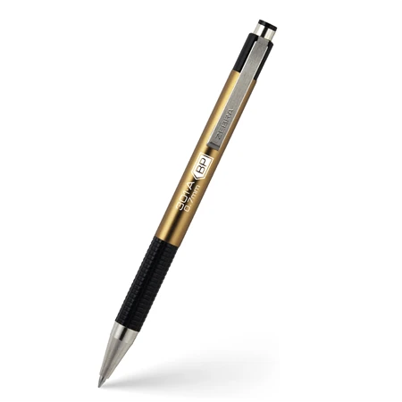 Golyóstoll ZEBRA F-301A pezsgő külső, nyomógombos, 0,24 írásvastagság, kék írásszín