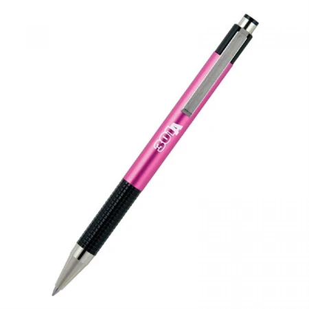 Golyóstoll ZEBRA F-301A rózsaszín külső, 0,24 mm írásvastagság, nyomógombos, kék írásszín