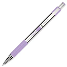 Golyóstoll ZEBRA F-301 pastel violet külső, nyomógombos, 0,24 írásvastagság, acél tolltest