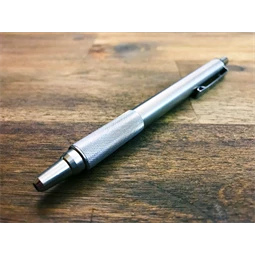 Golyóstoll ZEBRA F-xMD fém, nyomógombos, 0,24 írásvastagság, rozsdamentes acél tolltest