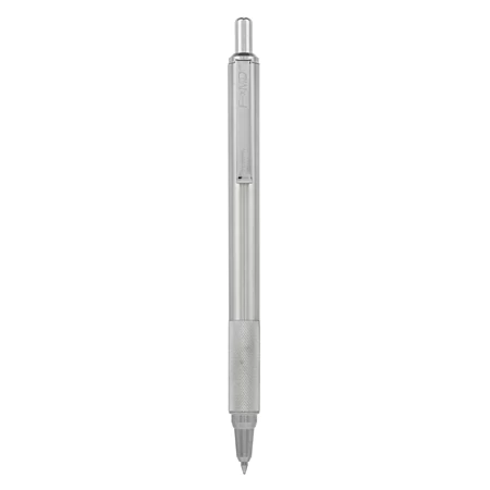 Golyóstoll ZEBRA F-xMD fém, nyomógombos, 0,24 írásvastagság, rozsdamentes acél tolltest