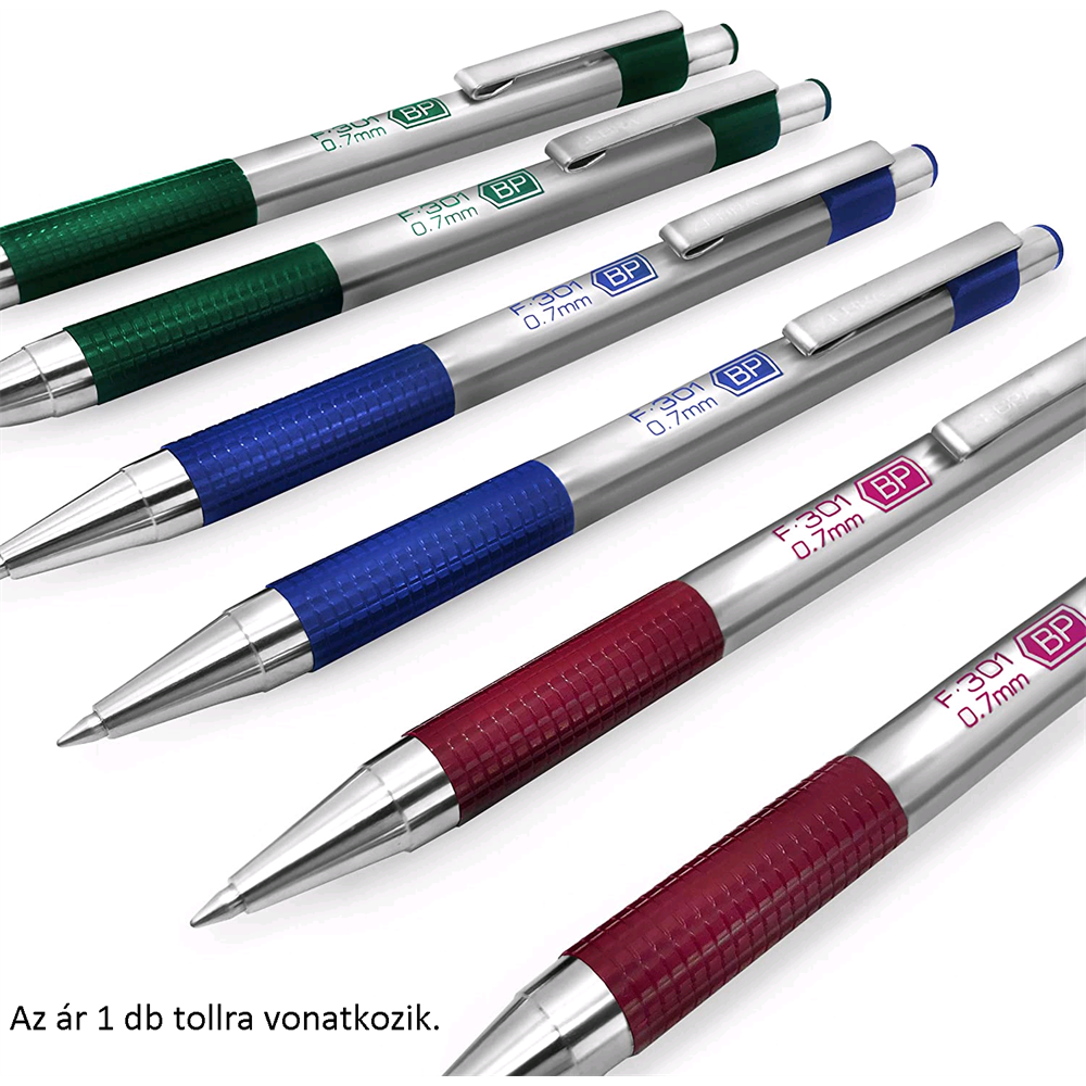 Golyóstoll ZEBRA F301 bordó külső, nyomógombos, 0,24 írásvastagság