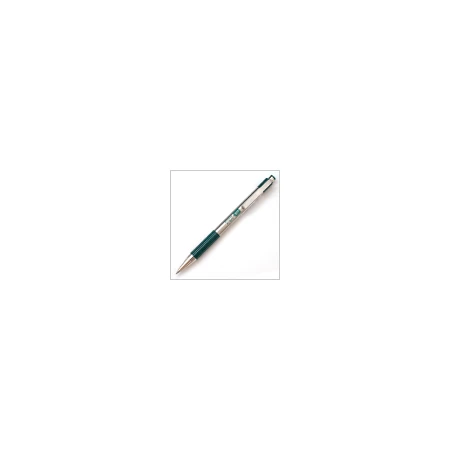 Golyóstoll ZEBRA F-301 zöld külső, nyomógombos, 0,24 írásvastagság, acél tolltest