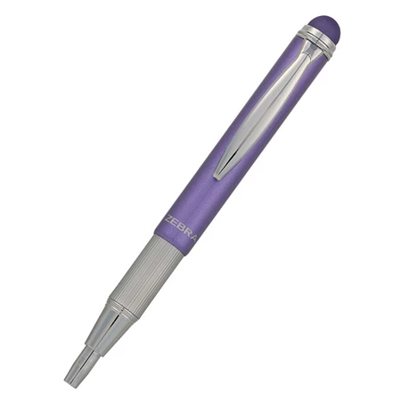 Golyóstoll ZEBRA Telescopic Stylus Metál, teleszkóposc lila, írásvastagság 0,24 mm