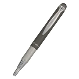 Golyóstoll ZEBRA Telescopic Stylus Metál, teleszkópos szürke, kék írásvastagság 0,24 mm