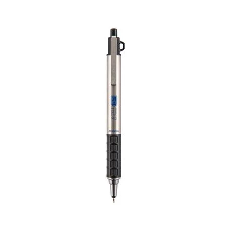 Golyóstoll ZEBRA X-701 nyomógombos, 0,24 írásvastagság rozsdamentes acél tolltest, kék