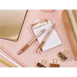 Golyóstoll ZEBRA Z-Grip Smooth 0,7 mm írásvastagság, nyomógombos, 2db/csomag Rose Gold/Blue, kék tinta