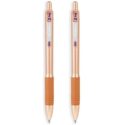 Golyóstoll ZEBRA Z-Grip Smooth 0,7 mm írásvastagság, nyomógombos, 2db/csomag Rose Gold/Blue, kék tinta