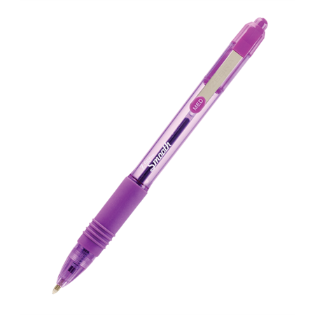 Golyóstoll ZEBRA Z-Grip Smooth 0,27 mm írásvastagság, nyomógombos,  lila
