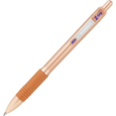 Golyóstoll ZEBRA Z-Grip Smooth nyomógombos, RoseGold test, fekete tinta
