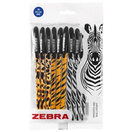 Golyóstoll Zebra Doodlerz Animal 10 db-os kék tinta, vegyes minta, 1db