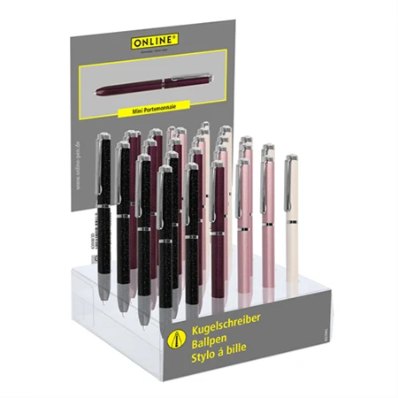 Golyóstoll mini Online Portemonnaie Crystal vegyes színek