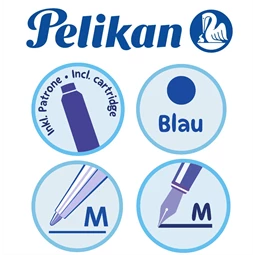 Golyóstoll + töltőtoll PELIKAN Jazz Noble Elegance fém, díszdobozban, gyöngy - rosegold kiegészítóvel, kék tollbetéttel