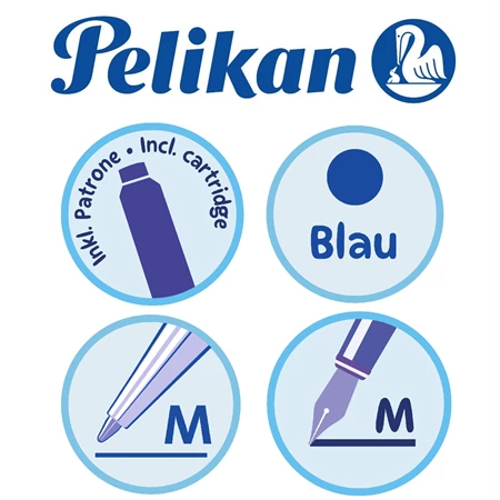 Golyóstoll + töltőtoll PELIKAN Jazz Noble Elegance fém, díszdobozban, gyöngy - rosegold kiegészítóvel, kék tollbetéttel