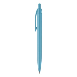 Golyóstoll újrahasznosított ABS műanyag, nyomógombos, világoskék testtel, 10×138 mm, kék betéttel