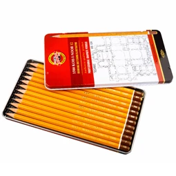 Grafitceruza készlet 12db-os KOH-I-NOOR 1502/1 Technic szett fémdobozban HB–10H keménység