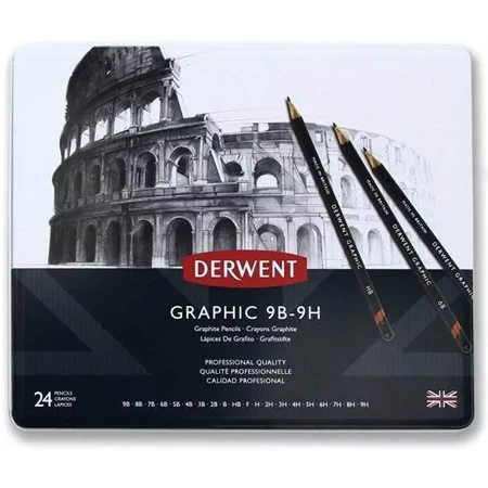 Grafitceruza szett 24db-os DERWENT 9B-9H