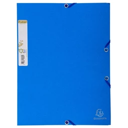 Gumis mappa A/4 EXACOMPTA Forever karton 380 gr/m2 kék,  Blue Angel minősítéssel