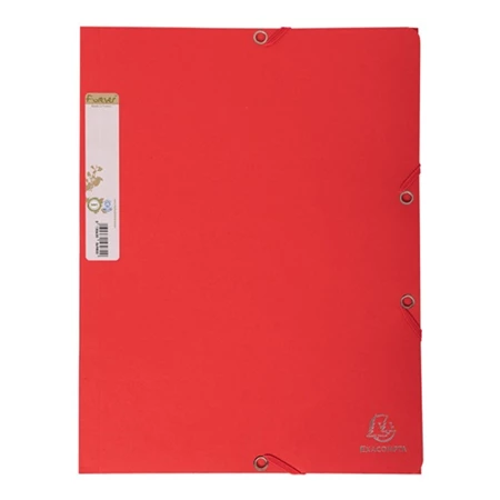 Gumis mappa A/4 EXACOMPTA Forever karton 380 gr/m2 piros, Blue Angel minősítéssel
