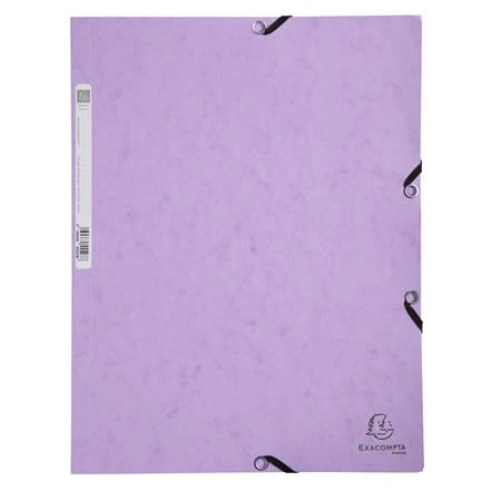 Gumis mappa A/4 EXACOMPTA karton 400 gr/m2 márványozott mintájú Aquarel lila
