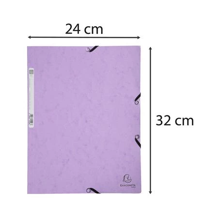 Gumis mappa A/4 EXACOMPTA karton 400 gr/m2 márványozott mintájú Aquarel lila
