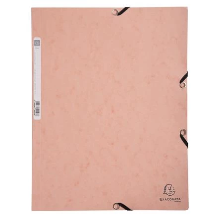 Gumis mappa A/4 EXACOMPTA karton 400 gr/m2 márványozott mintájú Aquarel pasztell korall