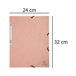 Gumis mappa A/4 EXACOMPTA karton 400 gr/m2 márványozott mintájú Aquarel pasztell korall