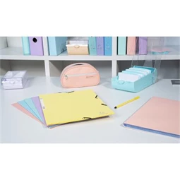 Gumis mappa A/4 EXACOMPTA karton 400 gr/m2 márványozott mintájú Aquarel pasztell korall