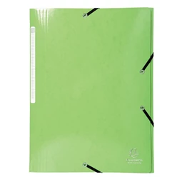 Gumis mappa A/4 EXACOMPTA karton 425 gr/m2 Iderama ánizszöld, Prémium minőségű laminált fényes felület