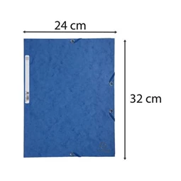 Gumis mappa A/4 EXACOMPTA karton, kék
