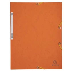 Gumis mappa A/4 EXACOMPTA karton prespán, narancssárga