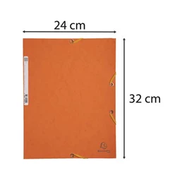 Gumis mappa A/4 EXACOMPTA karton prespán, narancssárga