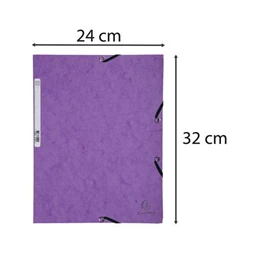 Gumis mappa A/4 EXACOMPTA karton prespán, lila