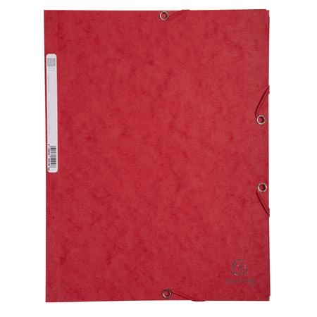 Gumis mappa A/4 EXACOMPTA karton, piros
