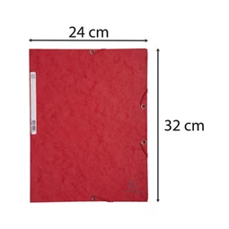 Gumis mappa A/4 EXACOMPTA karton, piros