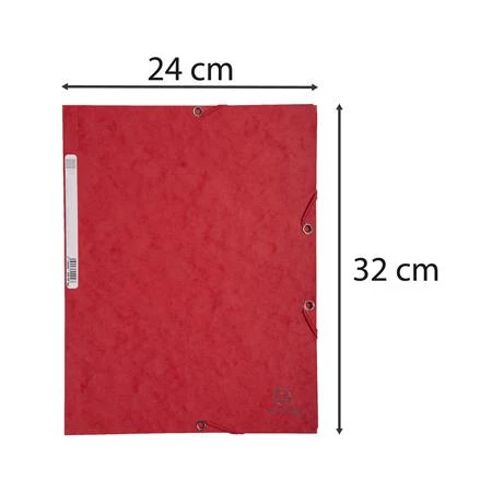 Gumis mappa A/4 EXACOMPTA karton, piros