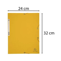 Gumis mappa A/4 EXACOMPTA karton prespán, sárga