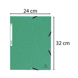 Gumis mappa A/4 EXACOMPTA karton, zöld