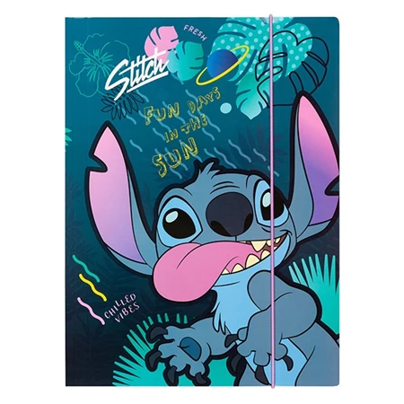 Gumis mappa A/4 Lilo és Stitch kék mintás COOLPACK