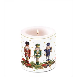 Gyertya átvilágítós AMBIENTE Beraded Nutcracker 8x7,5cm