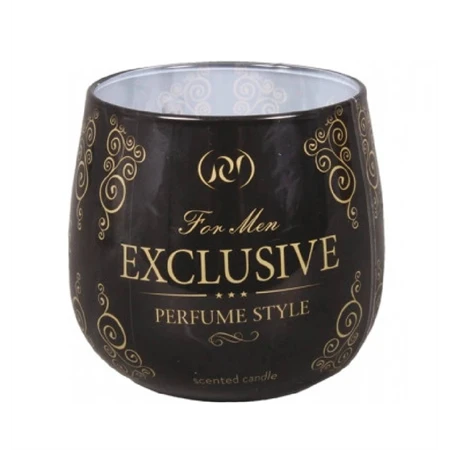 Gyertya illatos exkluzív férfi illat 100 gr fekete, arany szinű 80x100mm