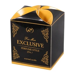 Gyertya illatos exkluzív férfi illat 100 gr fekete, arany szinű 80x100mm